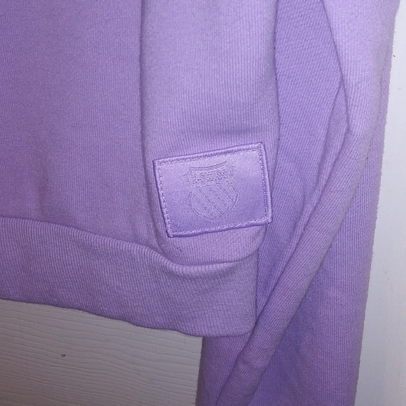Lavender and silver Kswiss cropped hoodie - Picture 4 of 4